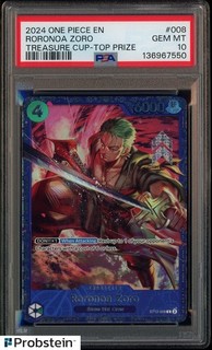 2024 One Piece EN Treasure Cup Top Prize #008 Roronoa Zoro PSA 10 GEM MINT