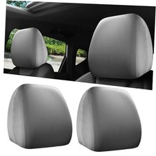 2PCS Car Headrest Covers, Anti-Dirty Soft Car Head Rest Cover Protector, Gray