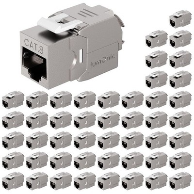 48er Set Keystone RJ45 CAT8.1, einfache, werkzeuglose Montage, T568A/B farbcodie