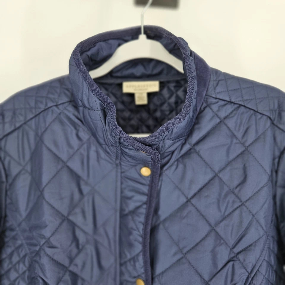 Appleseed's Azul Marino Berkshire Acolchado Cremallera Snap Chaqueta Bolsillos Ligero Para Mujer 2X Foto 3 de 4