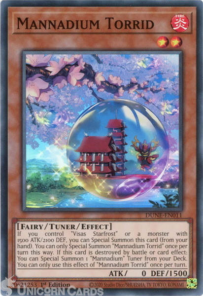 DUNE-EN011 Mannadium Torrid :: Super Rare 1st Edition Mint YuGiOh Card
