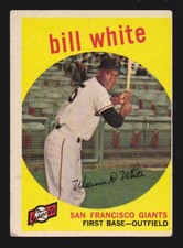 BILL WHITE ROOKIE giants 1959 TOPPS #359 VERY GOOD