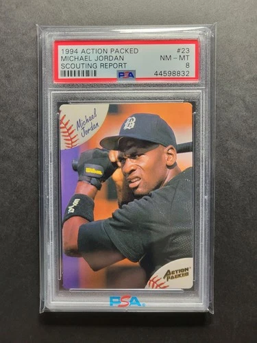 1994 Action Packed MICHAEL JORDAN #23 Scouting Report Rookie PSA 8 NM-MT