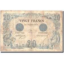 [#212592] France, 5 Francs, 20 F 1874-1905   Noir  , 1874, 1874-09-25, VF