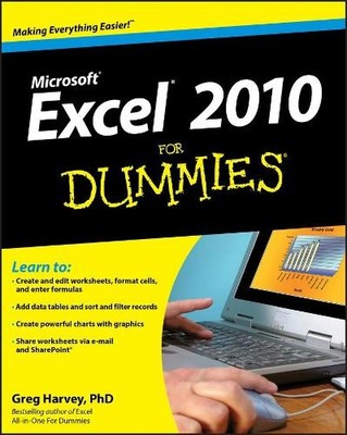 Excel 2010 For Dummies by Harvey, Greg 0470489537 FREE Shipping