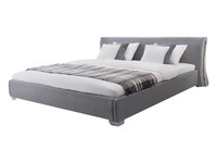 Extravagantes Wasserbett Mit Grauem Polsterbezug 140 X 200 Cm Paris