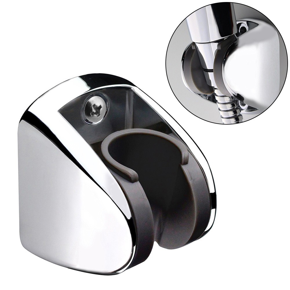 Chrome Adjustable Wall-Mounted Bathroom Shower Head Holder Bracket ABS Mount