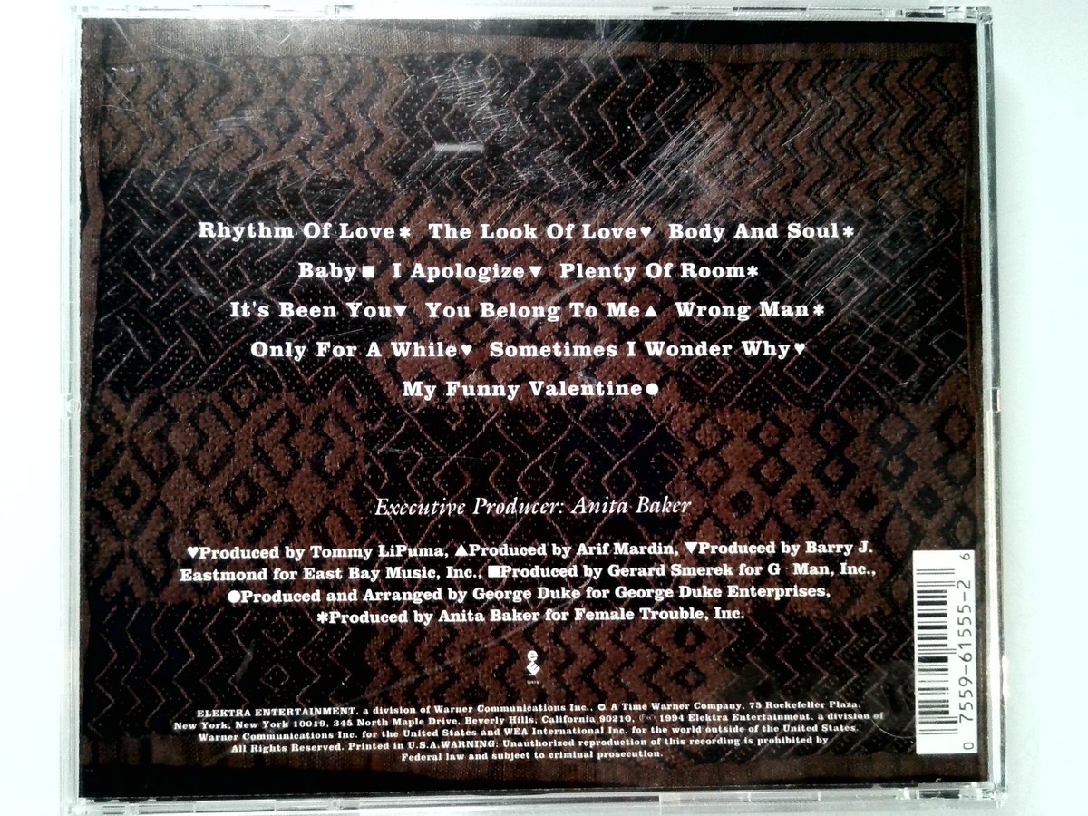 Anita Baker - Rhythm of Love (CD, 1994) | eBay