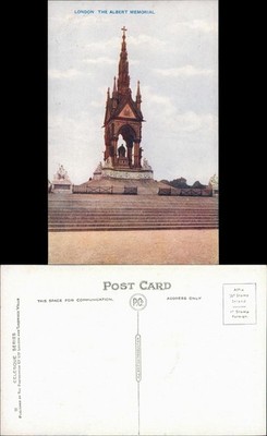 Postcard London The Albert Memorial, Denkmal 1920