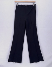 Ralph Lauren Black Label Black Worsted Wool Straight Leg Trouser Pants Sz 2