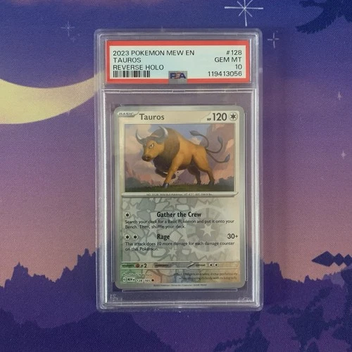 PSA 10 Tauros 128/165 Scarlet & Violet 151 Reverse Holo English 2023
