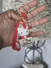 Hello Kitty In A Tea Cup Keychain RED 