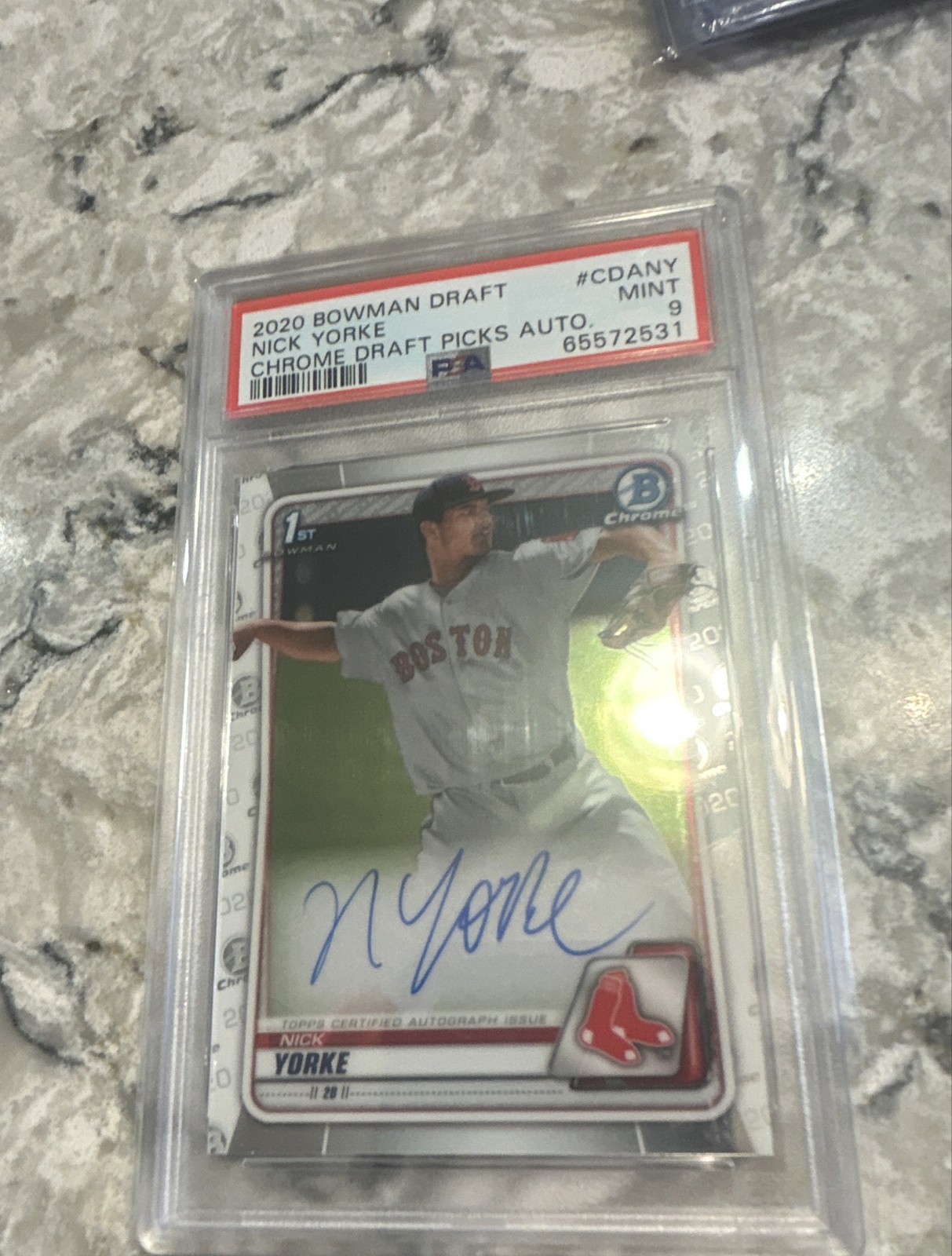 2020 Bowman Draft - Chrome Draft Picks Autographs Nick Yorke #CDA-NY (AU, RC)