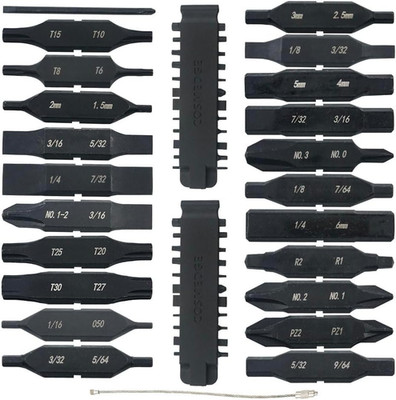 22PC Flat Bit Kit Set for Leatherman, Replacement Double-Ended Flat Screwdriver