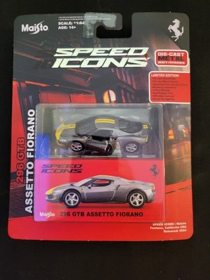 2026 Maisto Speed Icons FERRARI GTB ASSETTO FIORANO Gray Doors
