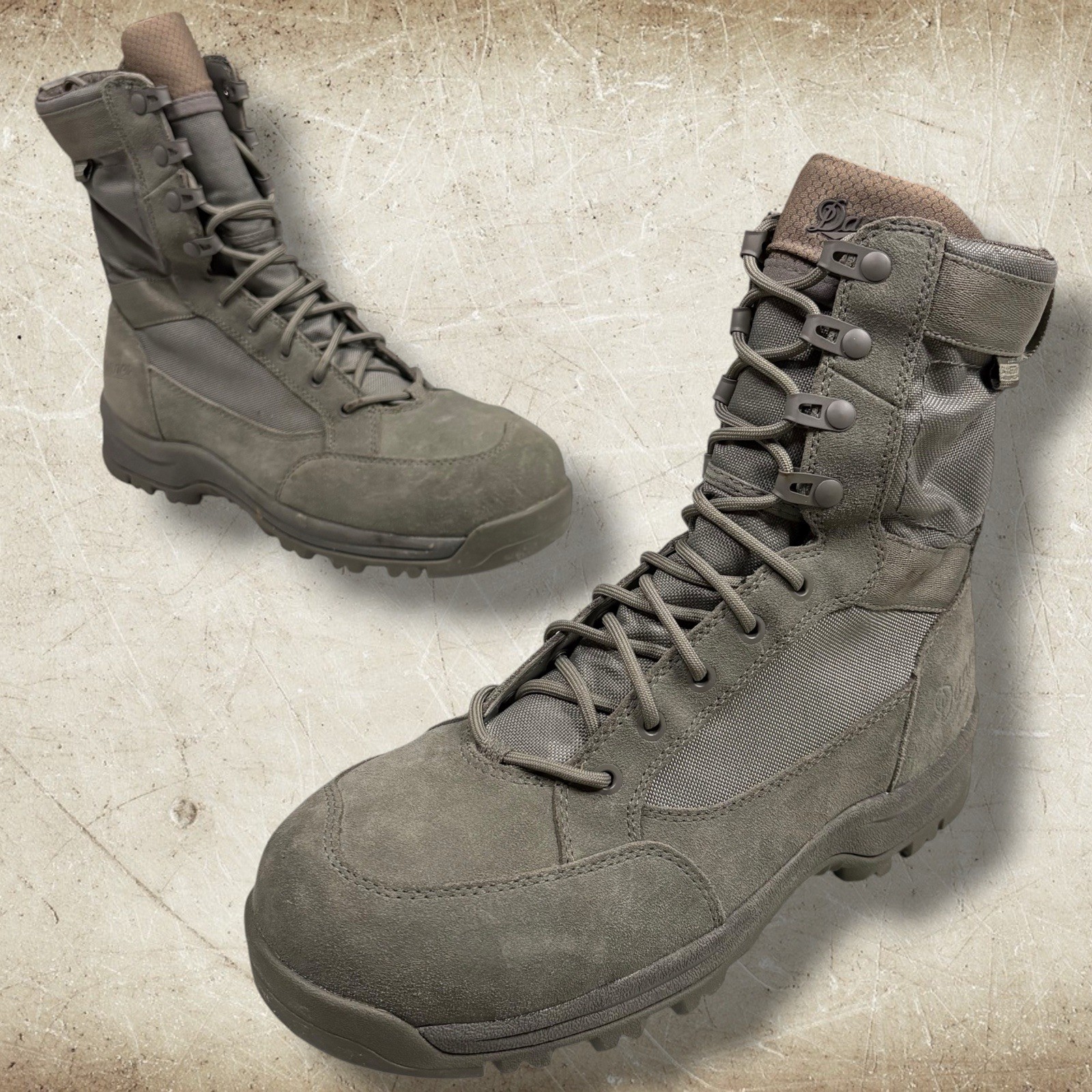 Danner Boots Tanicus 8" Sage Dry NMT Steel Toe Men 9 Military Combat 55314 READ