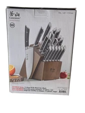 NIB  Cangshan OLYMPUS Series 17-Piece Knife Block Set, German Steel, Block Incl