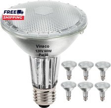 PAR30 Long Neck 60W, 6 Pack Long Lasting PAR30 Halogen Flood Light Warm White 28