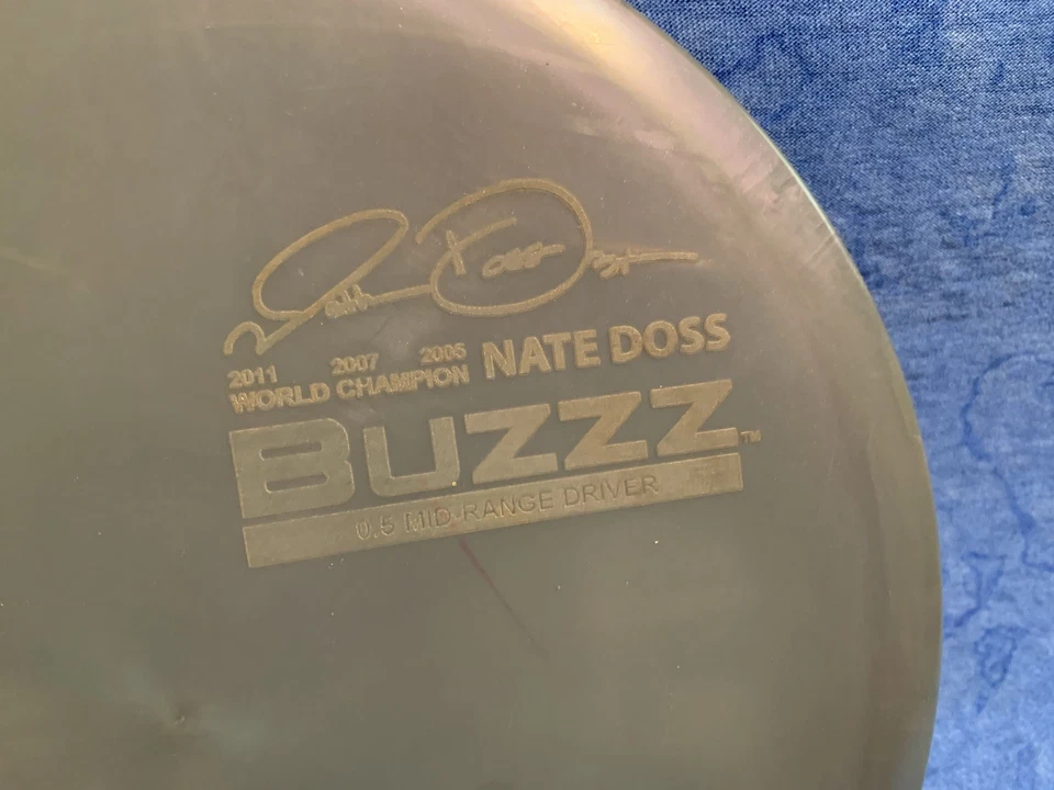 Purplish Grey Discraft 3x Nate Doss Ti Buzzz 180g Mid-Range Golf Disc NICE SHAPE - Image 3 of 4