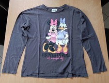 Langarm Shirt grau mit Minnie Mouse und Daisy...