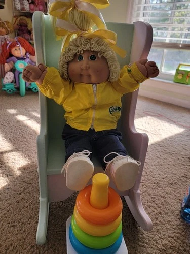 Vintage Cabbage Patch Kid 1985   Hm2 Lemon Pony  Green Eyes Beautiful ok Fac.