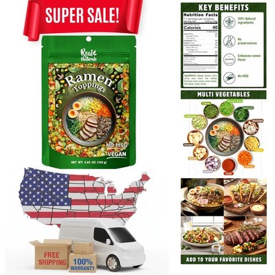 Dried Ramen Toppings - 5.82oz  Vegetable Mix for Instant Flavor Boost