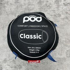 Pod Adult Sleeping Bag Classic Black Carry Sack Camping Compact Portable #201