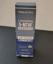 Triquetra L-Methylfolate 5-MTHF Plus Methyl B12 15mg Vitamin B9 