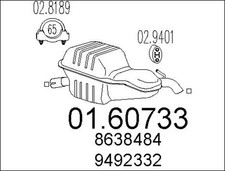 Pot d'échappement Volvo S80