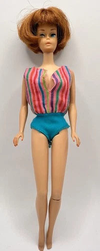 VINTAGE MATTEL BARBIE AMERICAN GIRL DOLL TITIAN HAIR BENDY LEGS SWIMSUIT