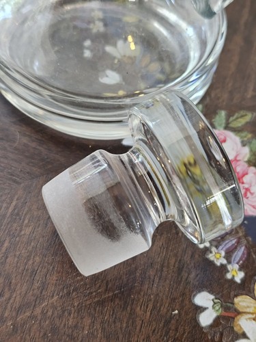 jarra de vinagre cristalino vintage con tapón - Imagen 3 de 8