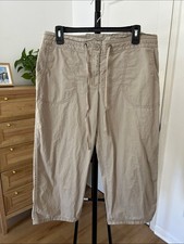 Loft 100 Cotton Capris. Size 12. 22 inseam. Drawstring/pockets