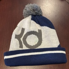 Youth Nike Pom Beanie Winter Knit Hat Stocking Cap Swoosh Gray, Navy, White