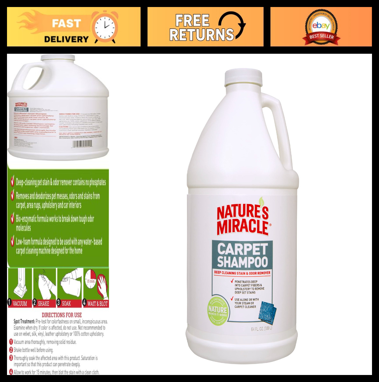 For Pets - Stain & Odor Remover, 64 Oz