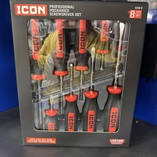 ICON Professional Mechanic's Screwdriver Set Alloy Steel ACSD-8