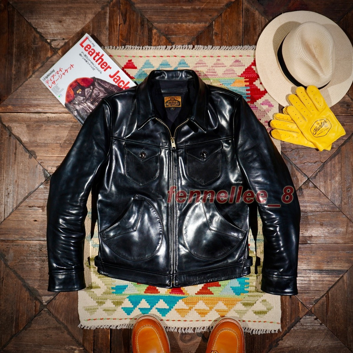 Italian Vegetable-tanned Horsehide Jacket Men's Vintage Genuine