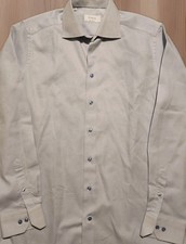 Eton Contemporary Shirt Mens 41 /16 Button Up Blue Long Sleeve Preppy Geometric