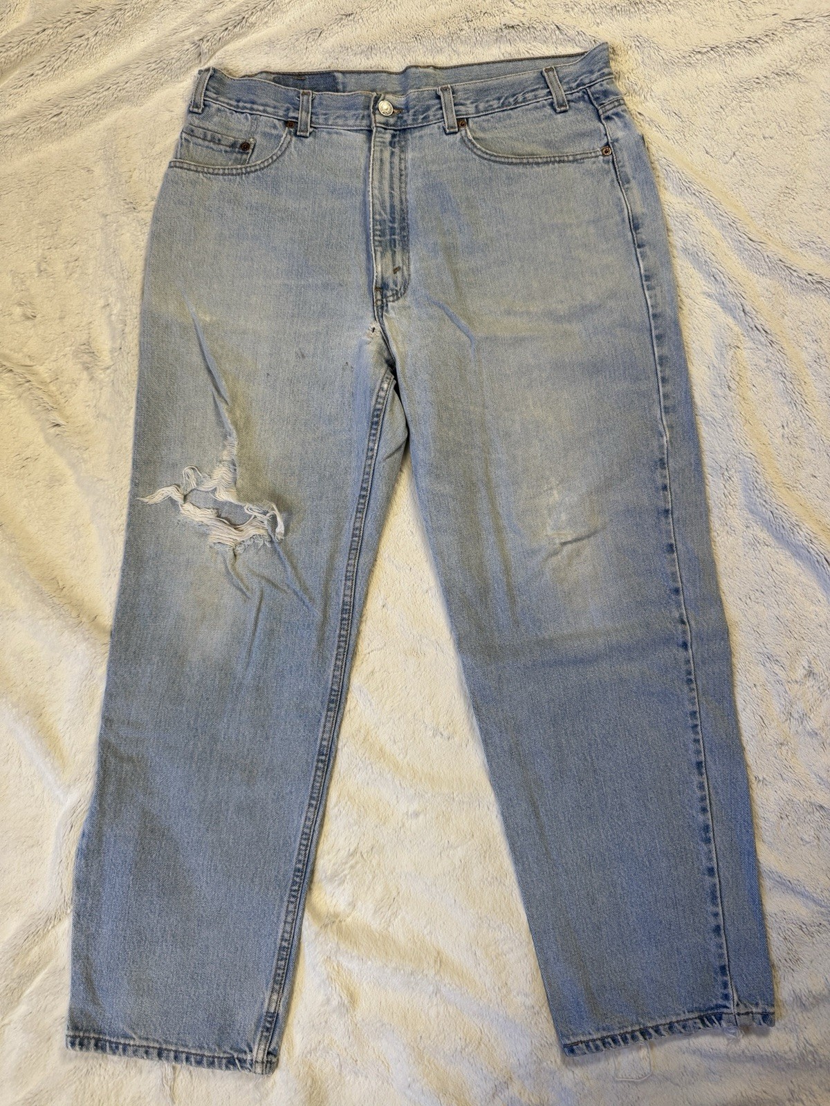 Vintage Levis 550 Jeans Men 38x30 Blue Relaxed Fit Medium Wash Denim Made In USA