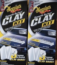 Meguiars Smooth Surface Clay Bar Kit - Safe Easy Premium Car Claying Lot Of 2