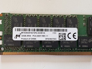 256GB Micron DDR4 ECC DIMM (8x32 PC4 2400T RB1 11)