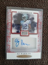 2021 Sage Premier Draft - #A116 A.J. Parker Red Rookie Autograph Card (RC,AU,SP)
