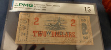 1862 $2 G.W. Holt - New Orleans, LOUISIANA  PMG 15  w/ FEMALE RIDING DEER