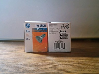 2pack GE Energy Efficient Lighting Floodlight 69163 PAR20 Bulb 38W 490 Lumens