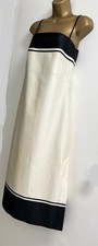 Auth & OTHER STORIES Off White Cream and Black Strappy Long Dress Size S *NEW*