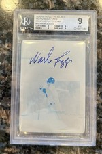 2020 Panini National Treasures 1/1 Wade Boggs Printing Plate BGS 9 Auto Cyan