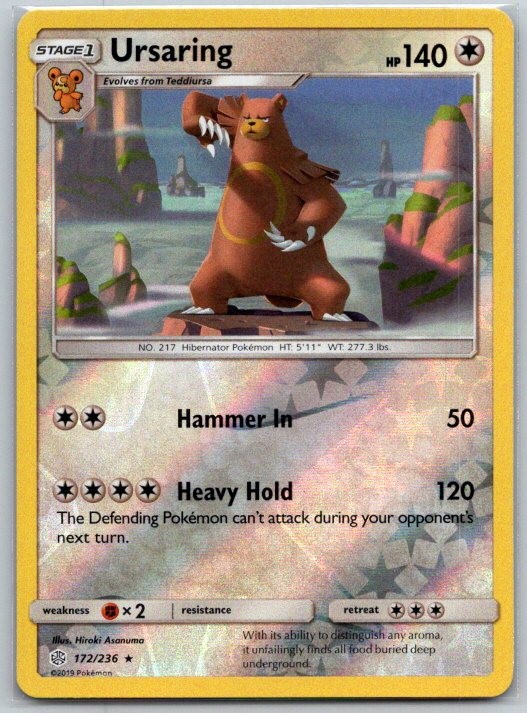 Ursaring 172/236 Reverse Holo SM - Cosmic Eclipse LP