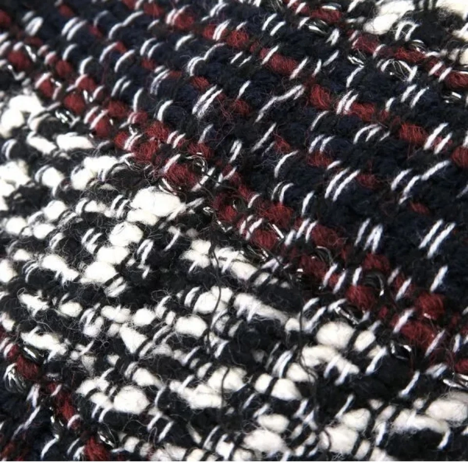 4K Nuevo Chanel 2013 Azul Tostado Rayas Tweed Chaqueta Vestido Cambio 34 36 38 2 4 6 S M Foto 4 de 4