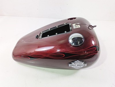 2008 Harley FXCWC Softail Rocker Fuel Gas Petrol Tank Crimson Red -Dent ...