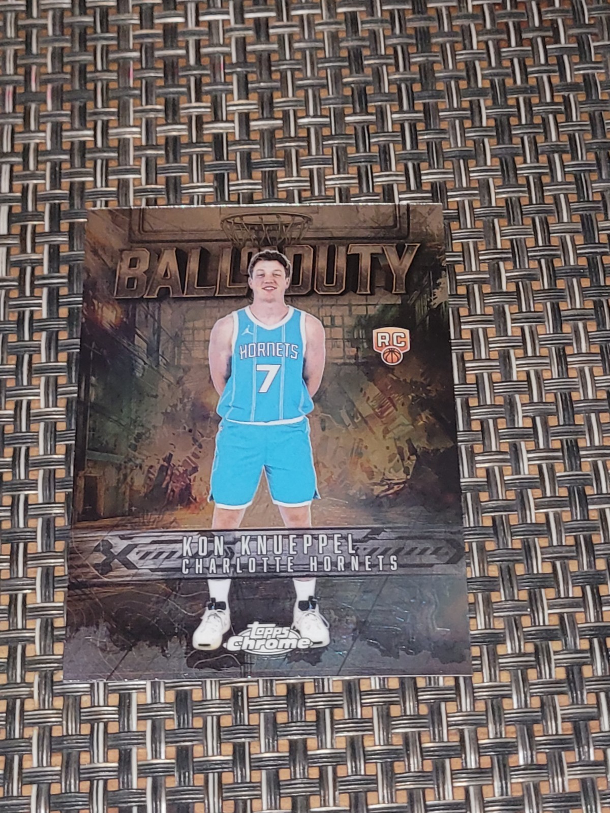 2025-26 Topps Chrome #BD-23 Kon Knueppel Ball of Duty Rookie RC Hornets