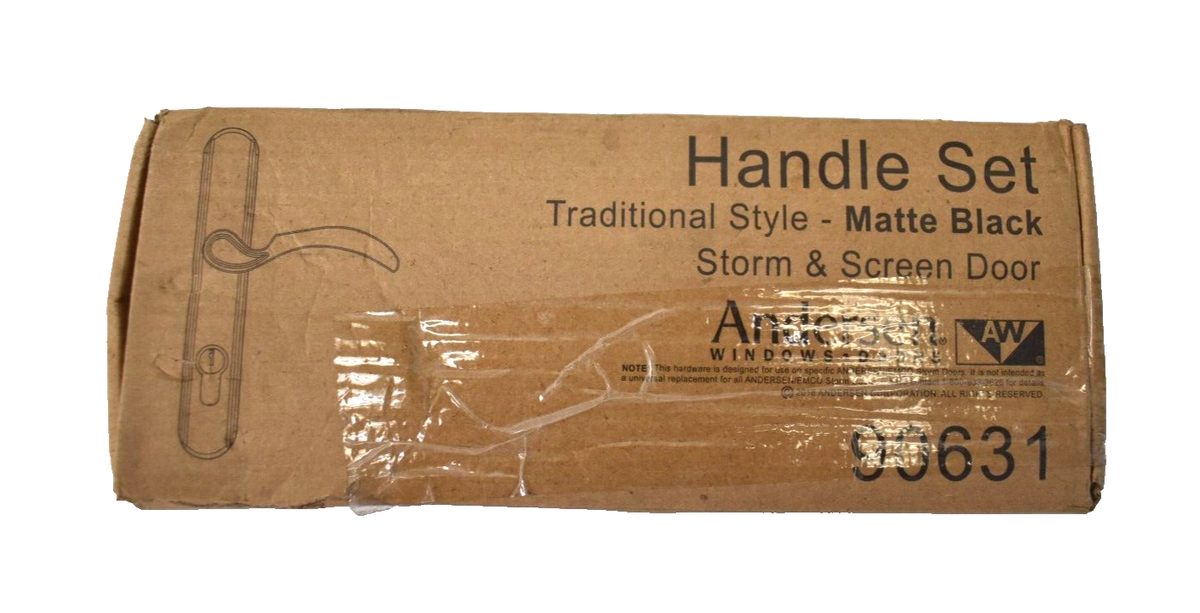Andersen Handle Set Traditional Style Matte Black 90631 For Storm